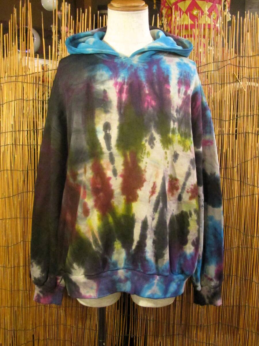 ③新品*男女兼用*スウェット生地*裏起毛*タイダイ染め*パーカー拍卖