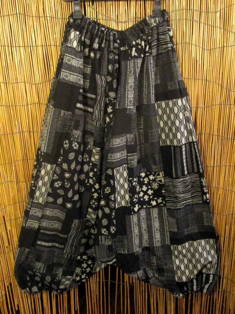 【SALE】⑩新品*男女兼用*コットン素材*和風プリント*ふんわり*サルエルパンツ拍卖