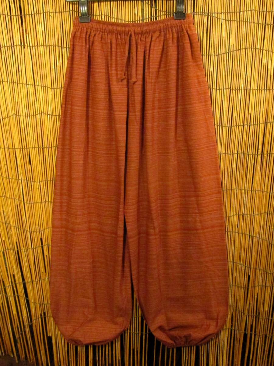 【SALE】②新品*男女兼用*コットン素材*二色の糸*シンプル*ふんわり*アラジンパンツ拍卖