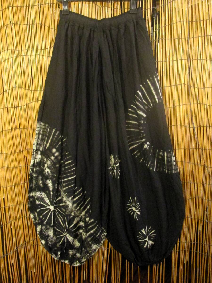 ③新品*男女兼用*モノトーンタイダイ染め*レーヨン素材*ゆったりシルエット*ビッグアラジンパンツ*バルーンパンツ拍卖