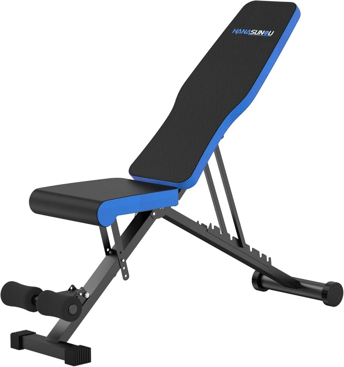 ブルー色 【日本企業】トレーニングベンチ インクラインベンチ ダンベル ベンチ 角度調節 組立超簡単 折り畳み式 収納便利拍卖
