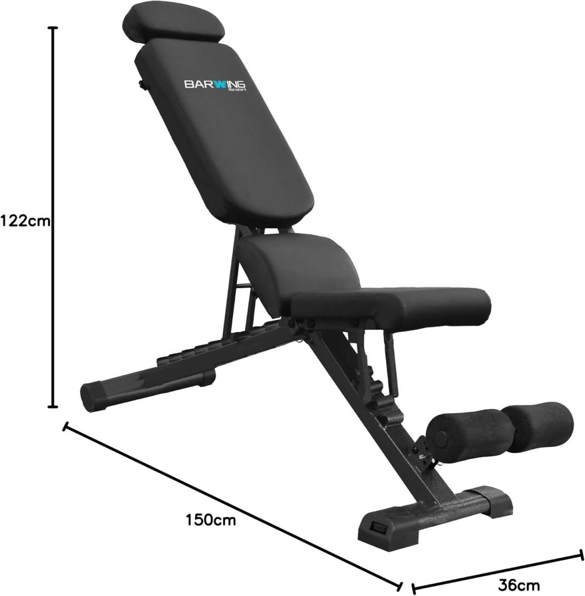 あなたの希望に応える BARWING(バーウィング) 可変式 トレーニングベンチ 4WAY インクラインベンチ 折り畳み デクラインベンチ拍卖