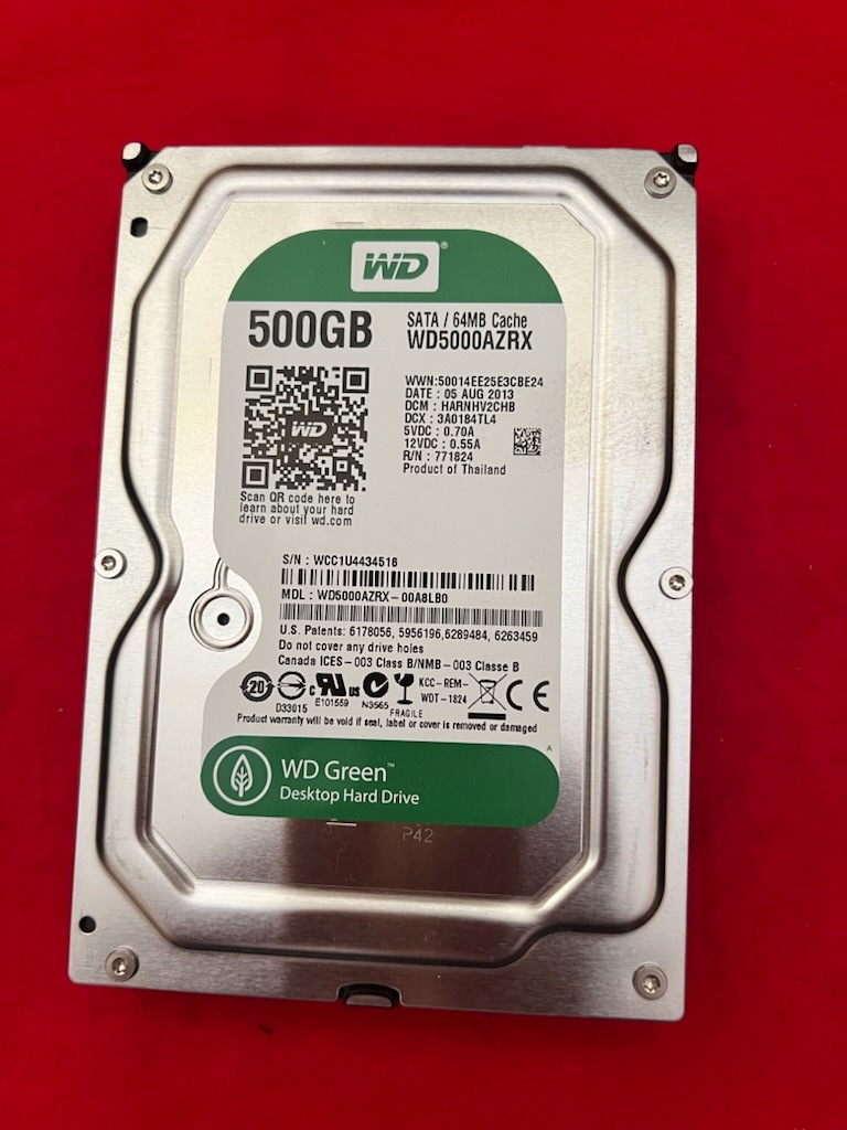 不良返金保証 Western Digital製HDD WD5000AZRX 500G (y127)拍卖