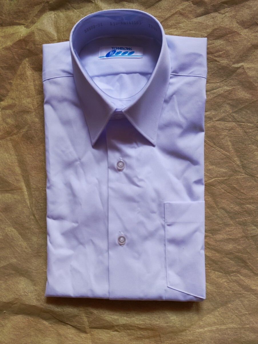 即決 送料無料 新品 TOMBOW 男子半袖形態安定スクールシャツ 150cm拍卖