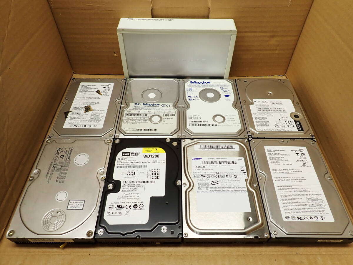 IDE PATA 3.5 HDD 10G~300G 8台まとめて ケースおまけ ジャンク扱いで K4拍卖
