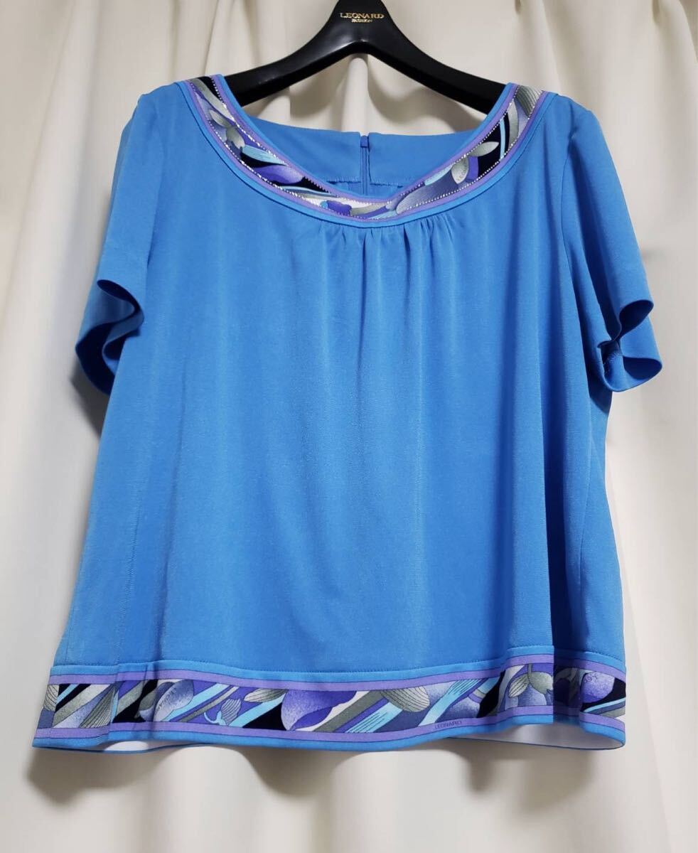 レオナール カンカン トップス 半袖ブラウス 42サイズ拍卖