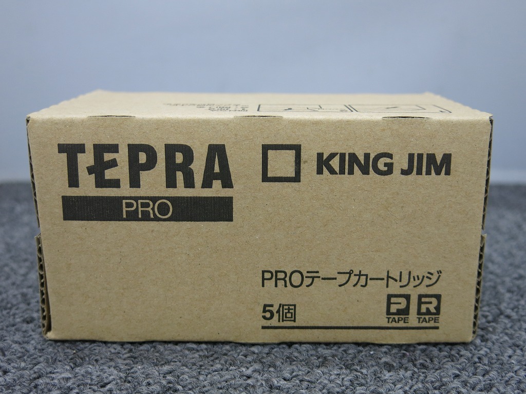 【未使用・未開封】 キングジム KINGJIM TEPRA PROテープ 6mm 赤ラベル/黒文字 テープ長 8m巻 SC6R 5本パック拍卖