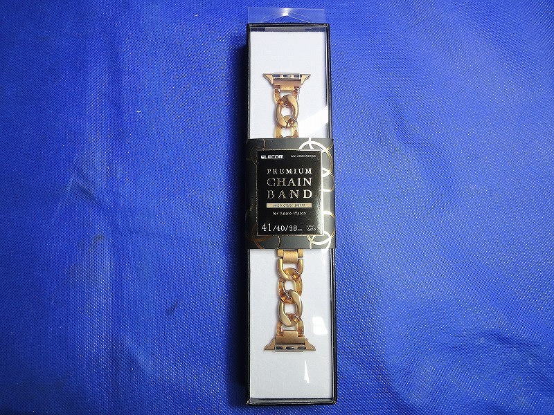 【未使用】 エレコム ELECOM PREMIUM CHAIN BAND for Apple Watch 41/40/38mm gold AW-41BDSSCPGD拍卖
