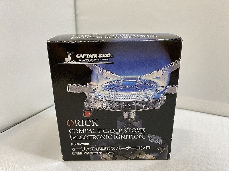キャプテンスタッグ CAPTAIN STAG オーリック小型ガスバーナーコンロ <圧電点火装置付> M-7900拍卖