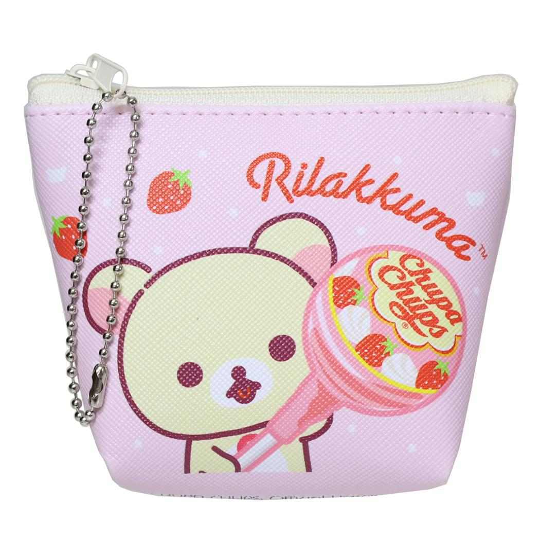 チュッパチャプスxリラックマ ミニポーチ 舟形ミニポーチ ピンク サンエックス ジェイズプランニング 小物入れ キャラクター グッ拍卖