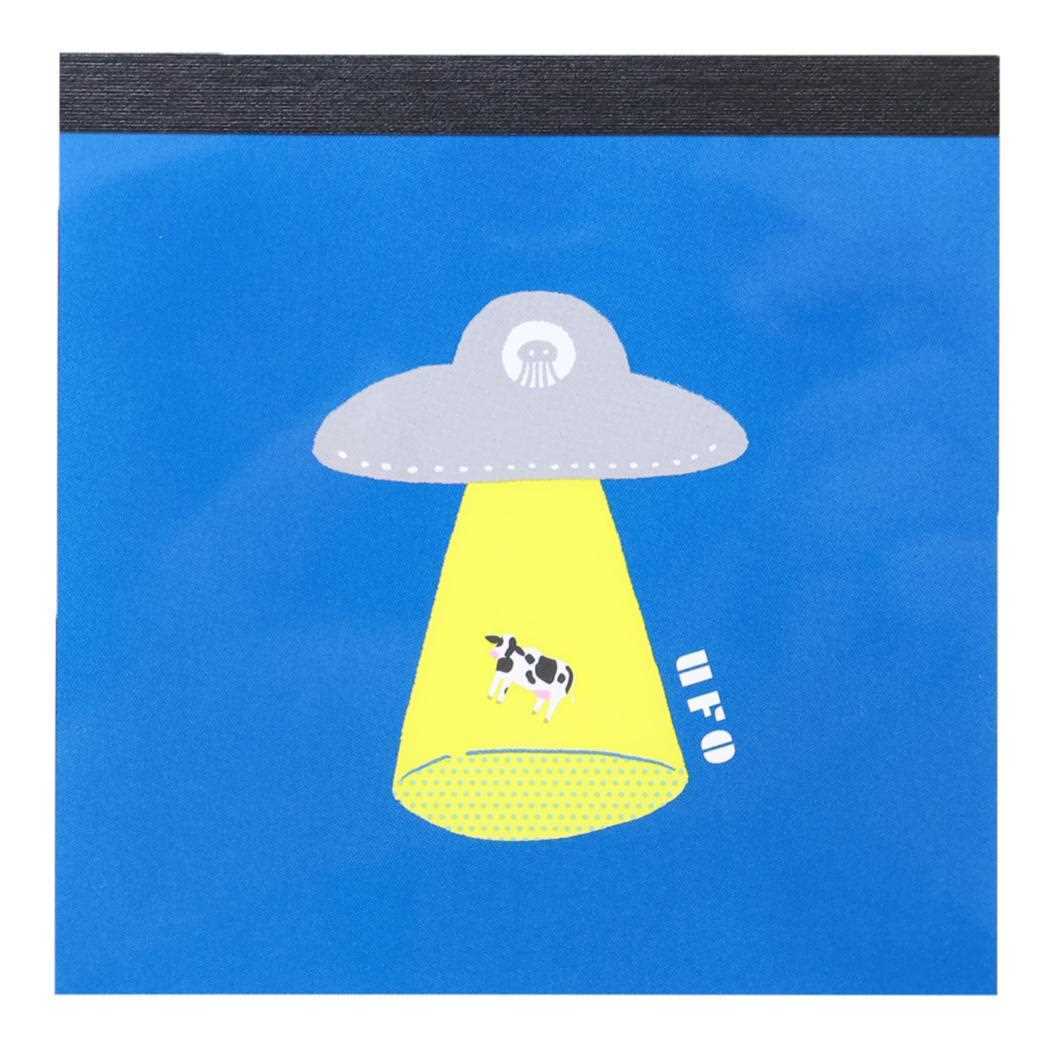 ミカクニン メモ帳 メモパッド スクエア UFO Green Flash 新学期準備文具 おもしろ文具 グッズ拍卖