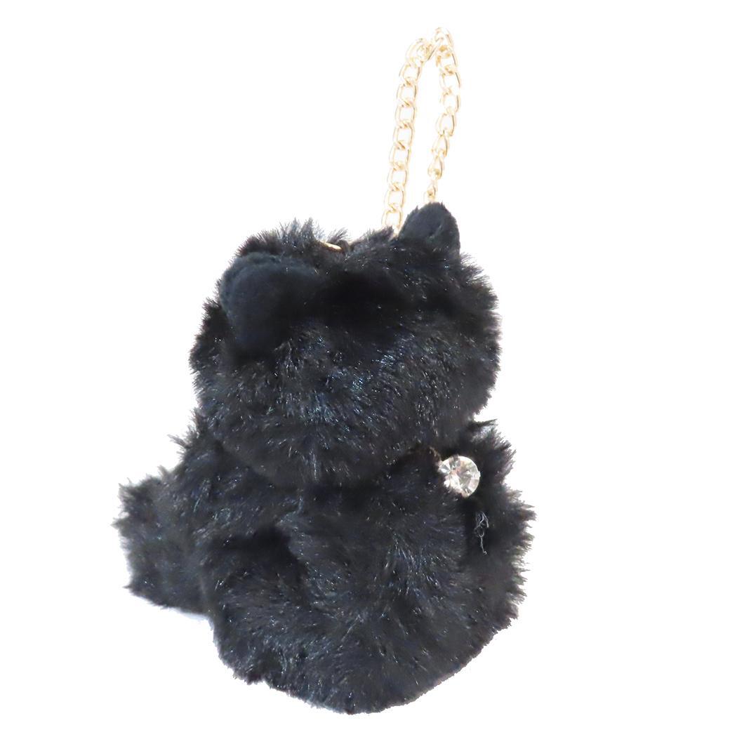 ネコファー バッグチャーム グローブホルダー ブラック ねこ フレンズヒル 手袋ホルダー かわいい グッズ拍卖