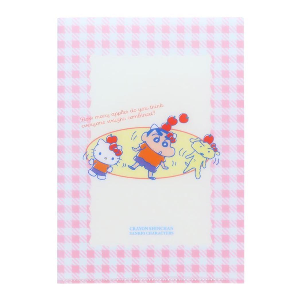 クレヨンしんちゃんxサンリオキャラクターズ クリアフォルダー クリアファイル A5 W ポップ サンリオ サンスター文具拍卖