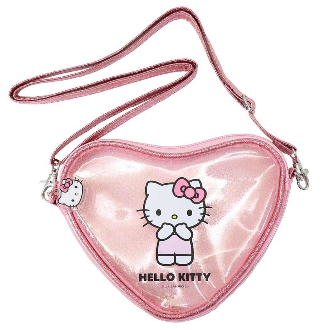 ハローキティ ショルダーバッグ ハート形ラメクリアポシェット サンリオ サンアート 小物入れ キャラクター グッズ拍卖