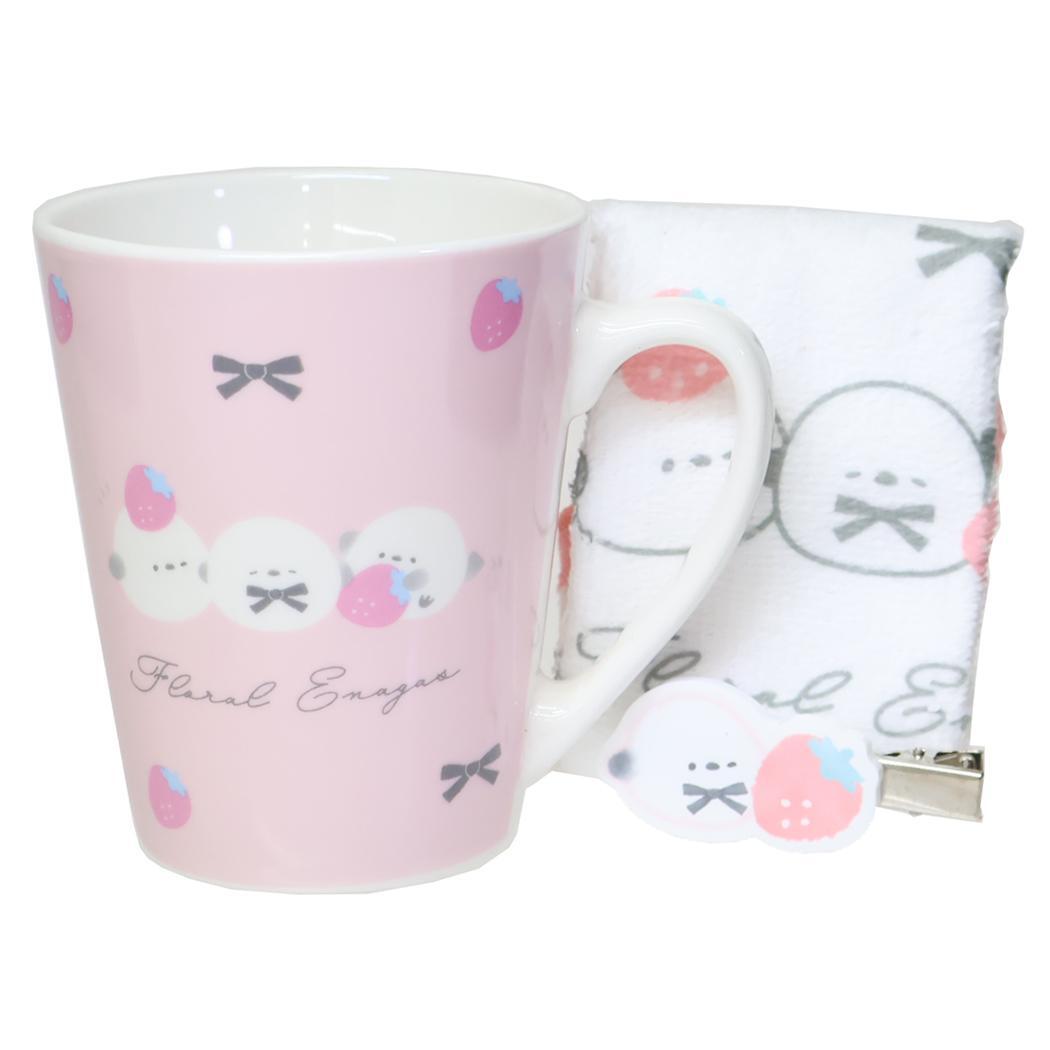 マグカップ&タオル&ヘアクリップセット マグカップギフト FLORAL ENAGAS カミオジャパン プレゼント かわいい 女の子拍卖
