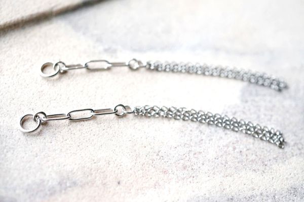 【フープ用チャーム】サージカルステンレス 279 デザインチェーン チャーム 1ペア 金属アレルギー対応金具使用 ペンダントトップ拍卖