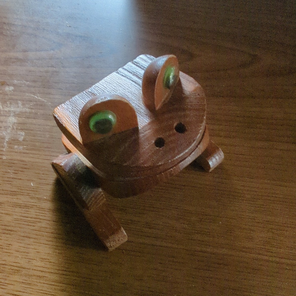 無事かえる メモクリップ(木製・カエル・置物)拍卖