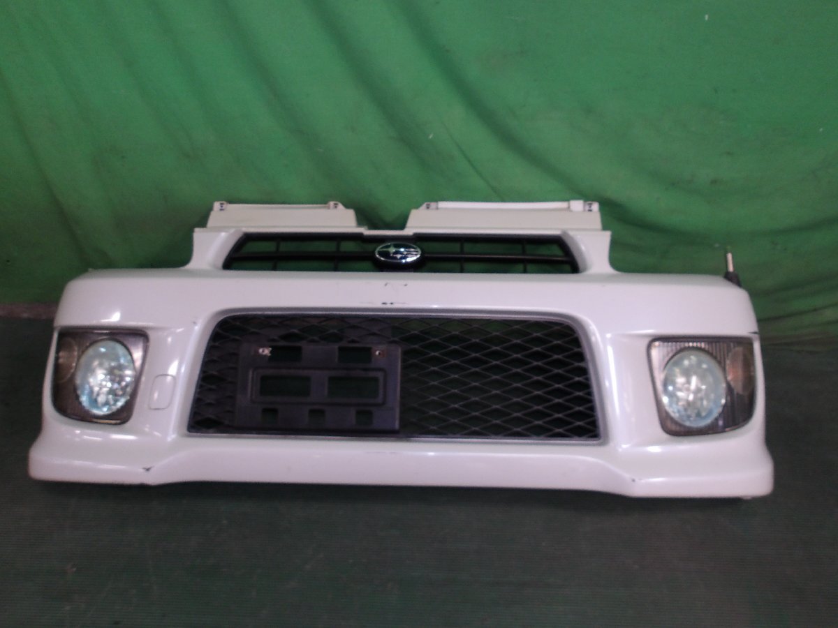 《個人宅発送不可》◇◇スバル プレオ RA1/A2 純正 フロントバンパー 57704KE100 フォグ付 グロスホワイトパール/048◇◇ 拍卖