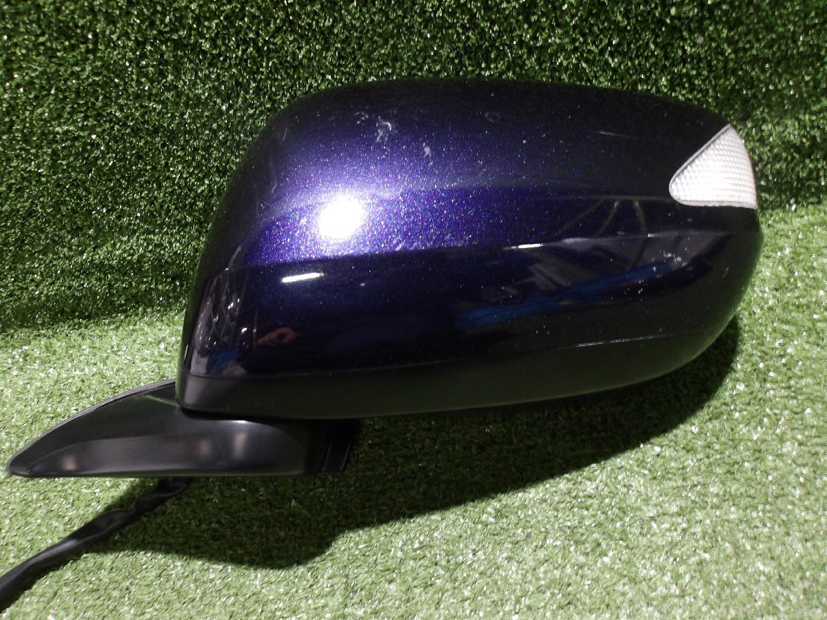 【C】ホンダ フィット GE7/GE6 純正 左ドアミラー 電動格納 ターン/ヒーター付 9P プレミアムディープバイオレットパール/PB83P拍卖