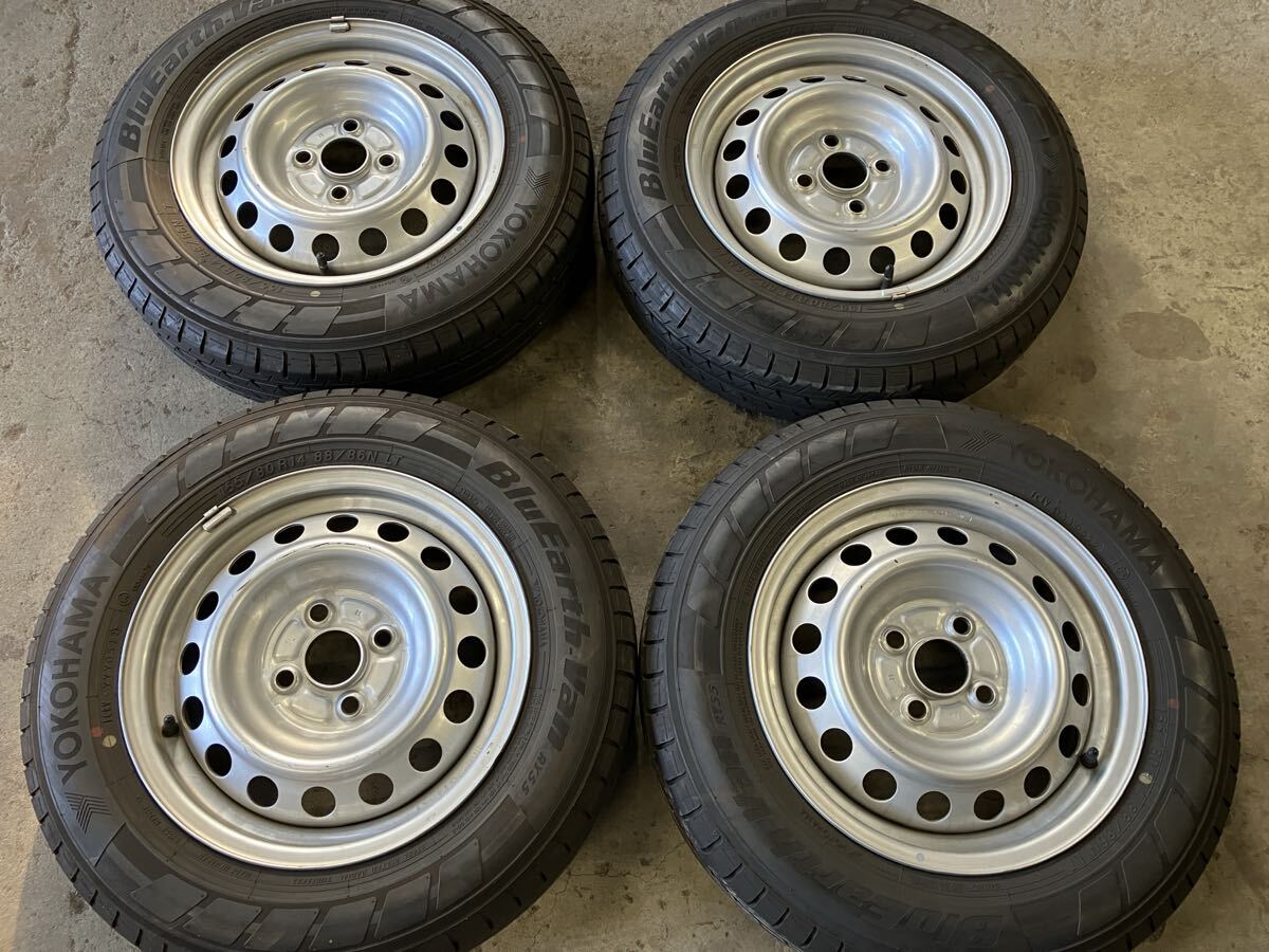 中古 現行プロボックス ヨコハマ夏タイヤ 155/80/14 88/86N LT 4本セット 2022年製 7部山 A拍卖