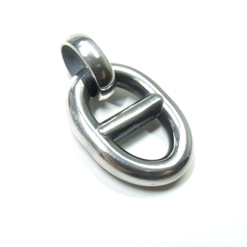 シルバー925 アンカー チェーン ペンダント 日本製 18g ビンテージ加工 マリンチェーン ネックレス トップ SILVER拍卖