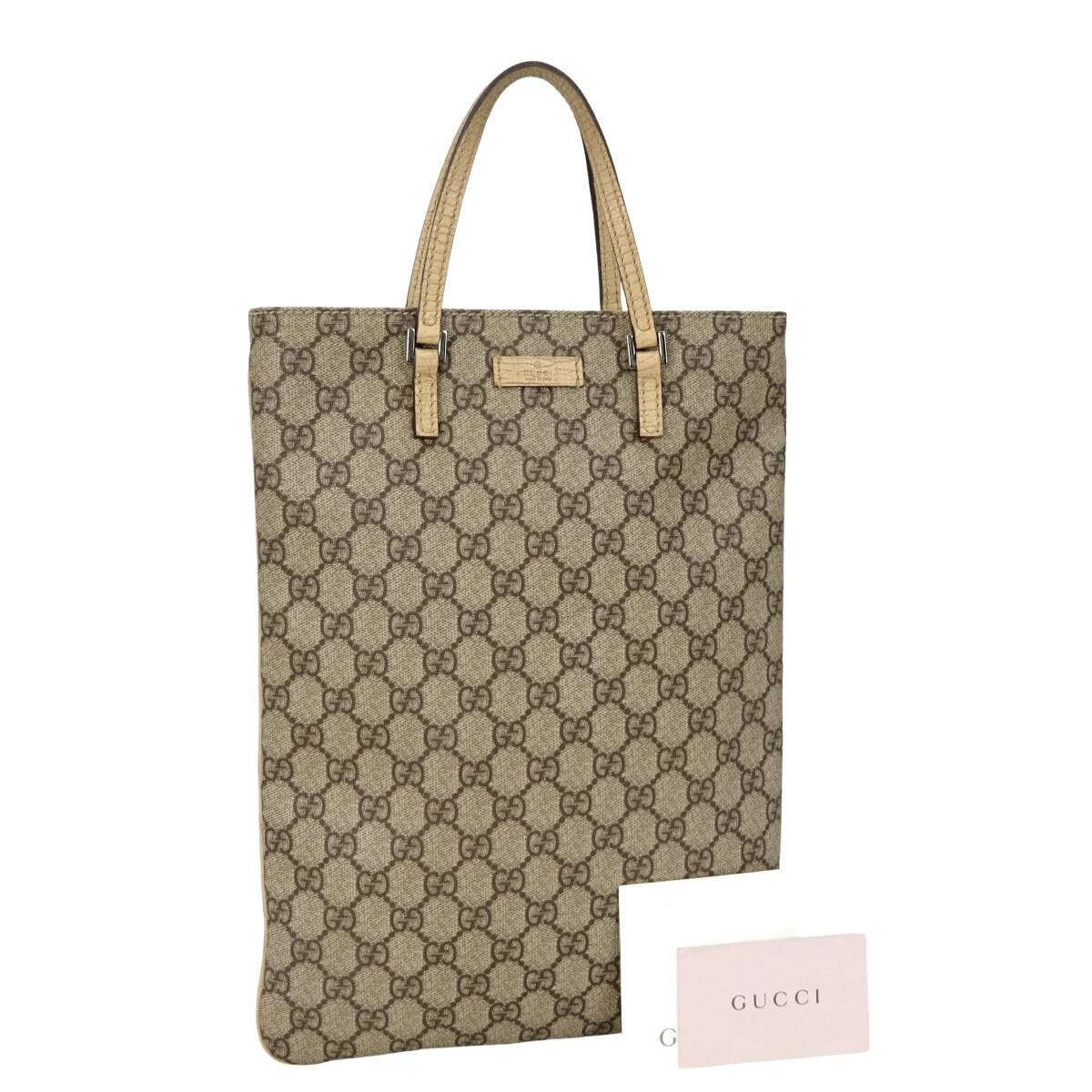 本物 良品■グッチ■GG スプリーム ベージュ レザー 117551 ハンドバッグ ミニ トートバッグ拍卖