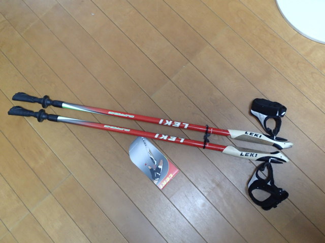 LEKI レキ ★ ノルディック ウォーキングポール / シュプリームシャーク / アルミ製伸縮式・最長125cm / 詳細画像あります 拍卖