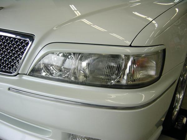 日産 Y33シーマ CIMA FRP製 アイライン EYE LINE 素地 未塗装品 ヘッドライト ガーニッシュ拍卖