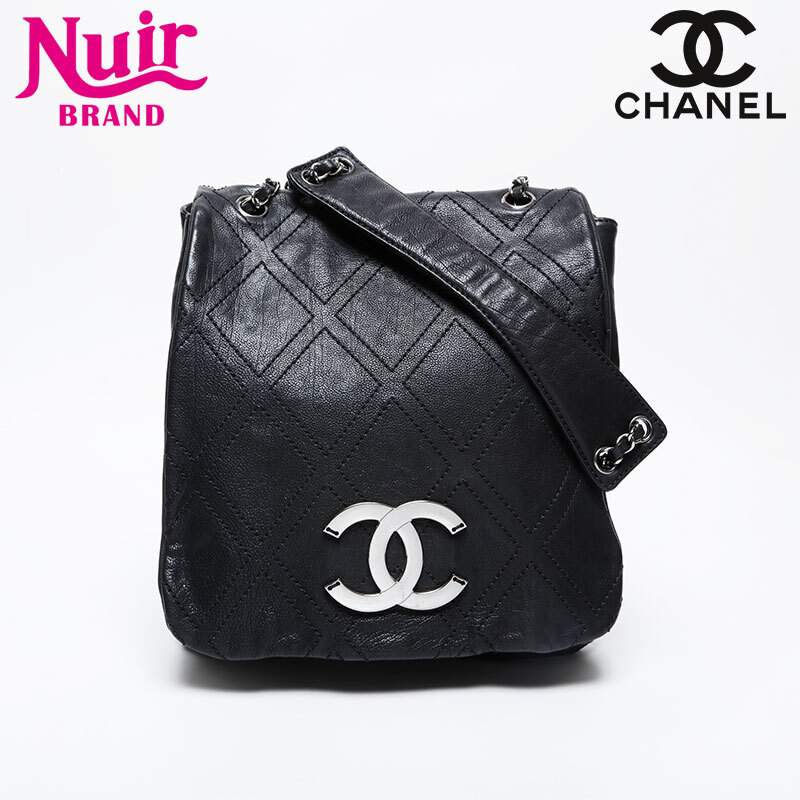 シャネル CHANEL ショルダーバッグ 10番台 2005-2006 ココマーク カーフ ブラック拍卖