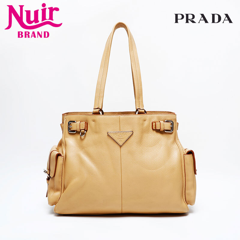 プラダ PRADA トートバッグ レザー ヴィッテロ ダイノ ベージュ拍卖