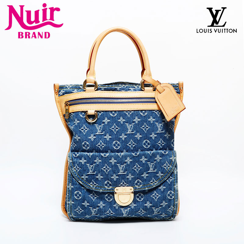 ルイ・ヴィトン LOUIS VUITTON ハンドバッグ 2005年製 モノグラムデニム フラットショッパー ネイビー拍卖