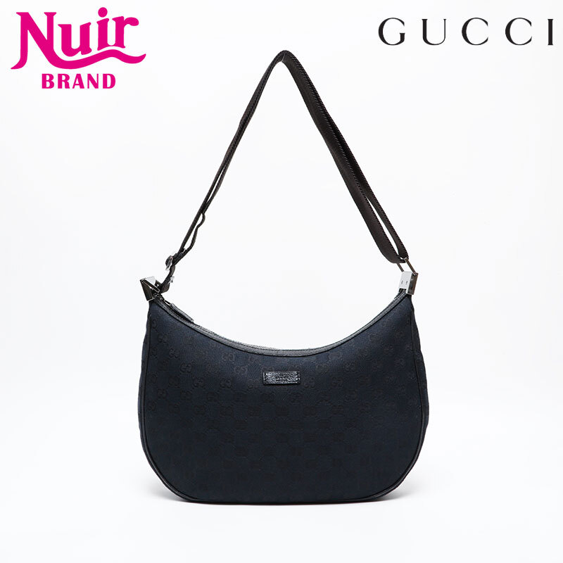 グッチ GUCCI ショルダーバッグ GGキャンバス ブラック拍卖