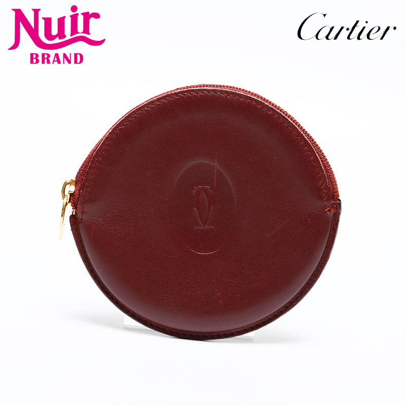 カルティエ CARTIER コインケース マスト ドゥ レザー レッド拍卖