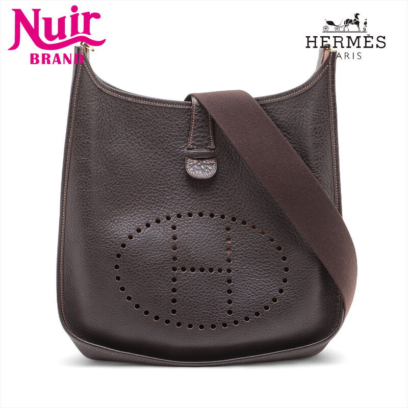 エルメス HERMES ショルダーバッグ ??H刻印 エヴリン 2004年製 ハバナ ブラウン拍卖