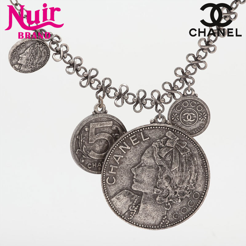 シャネル CHANEL ネックレス メダル ココマーク 03P マドモアゼル 2003年 シルバー拍卖