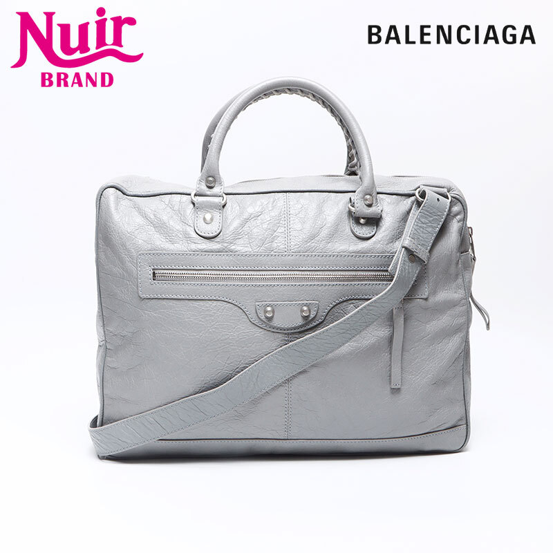 バレンシアガ BALENCIAGA ショルダーバッグ レザー メッセンジャーバッグ 2way グレー拍卖