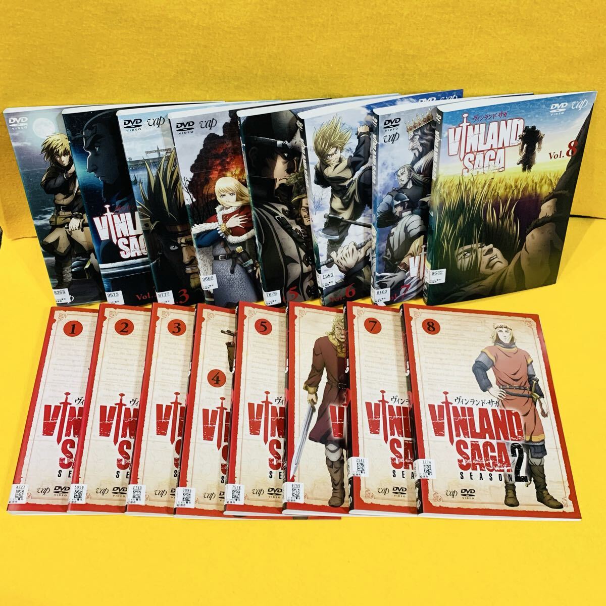 VINLAND SAGA ヴィンランド・サガ 1期+2期 DVD 全16巻 全巻セット シーズン1 シーズン2 拍卖