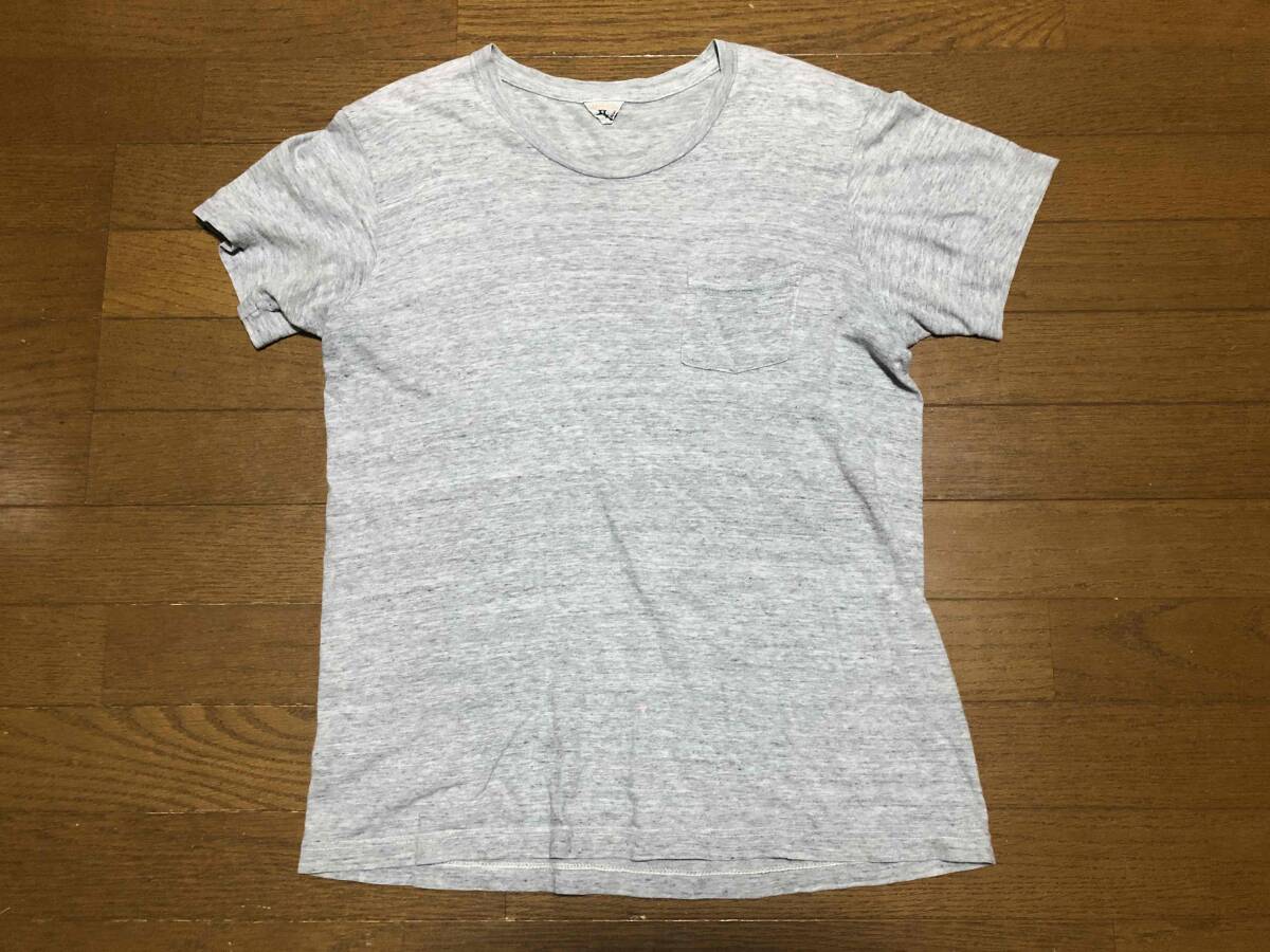 ★即決★FilMelange フィルメランジェ★SUNNYポケット Tシャツ★サイズ4★霜降りグレー★日本製★送料230円★拍卖