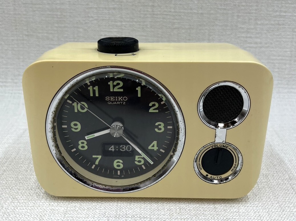 【S210】昭和レトロ/SEIKO/セイコー/目覚まし時計/QUARTZ/置き時計/QP-732C/アンティーク/インテリア/通電確認済み拍卖