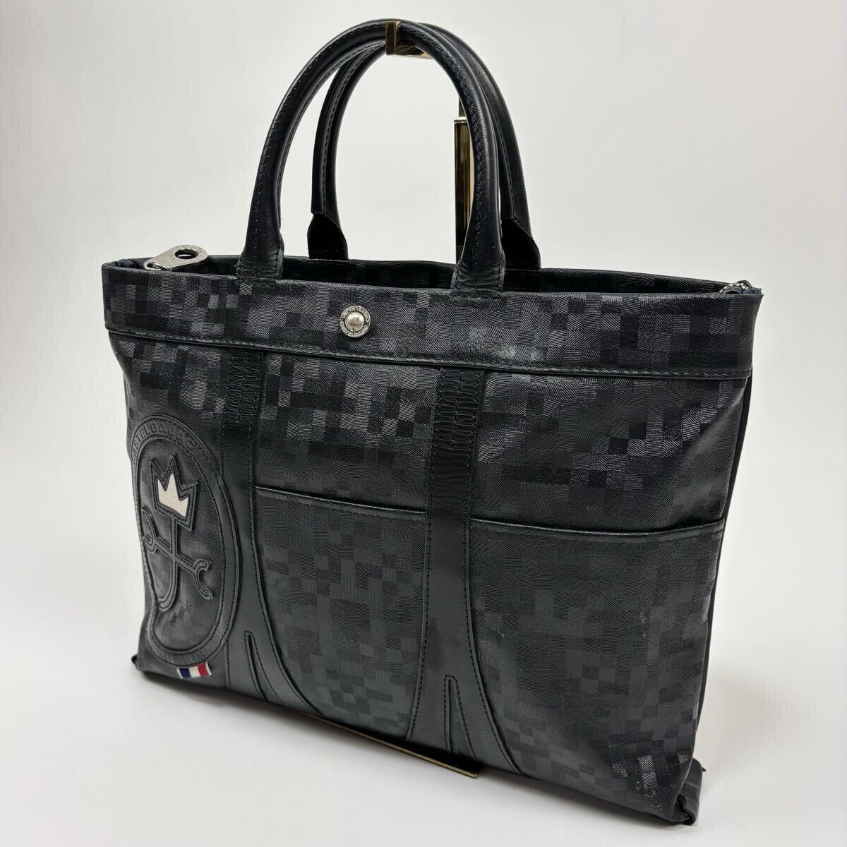 定価¥28,600- CASTELBAJAC カステルバジャック 040502 Moreau モロー レザー×PVC ブリーフケース ハンドバッグ ビジネス拍卖