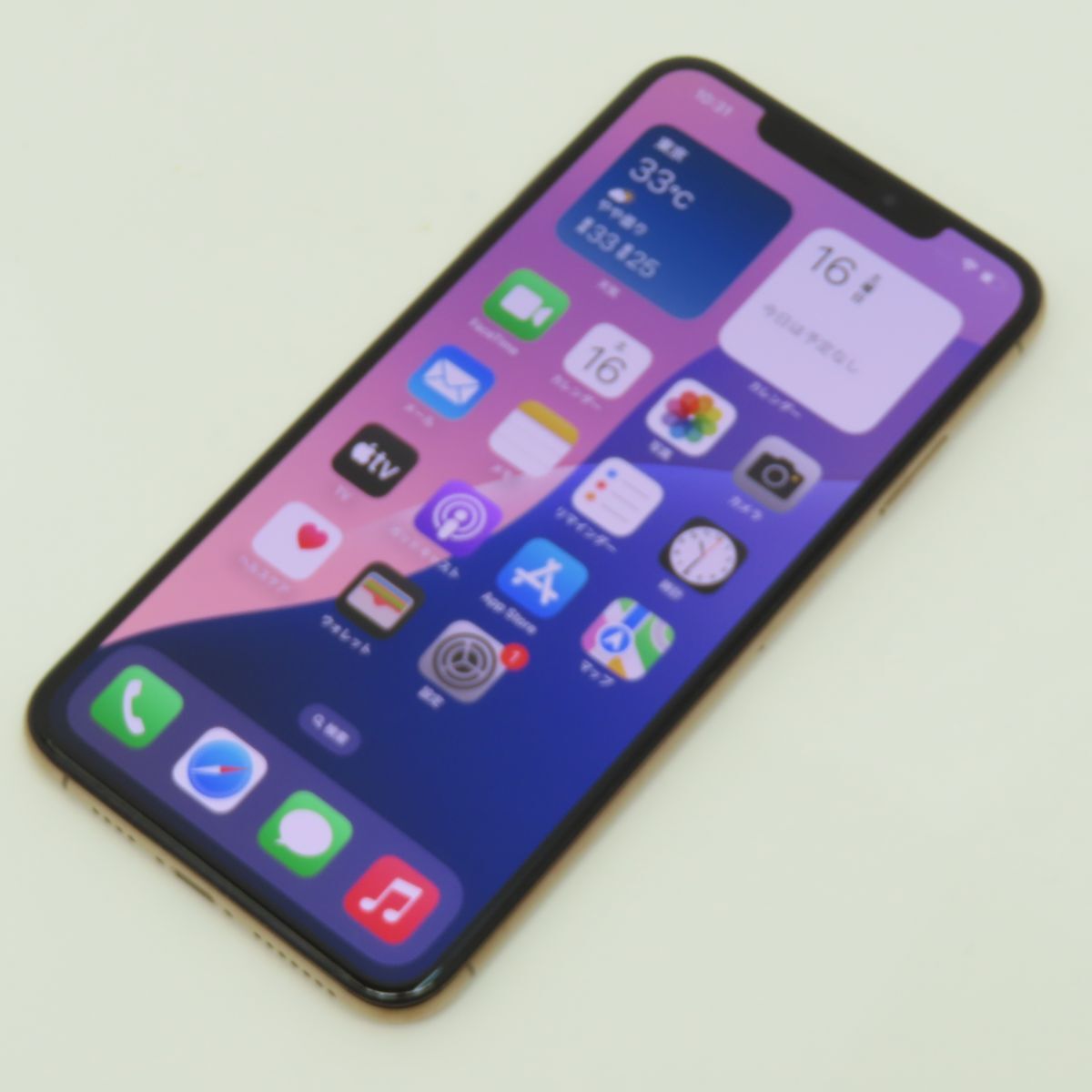 111s SIMフリー iPhone XS Max 64GB ゴールド MT6T2J/A バッテリー最大容量91% ※中古/利用-拍卖