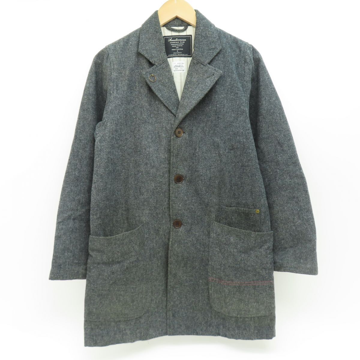 130 ANACHRONORM アナクロノーム ウールカバーオール ジャケット 81-86-805-0535 サイズ:00 ※中古拍卖