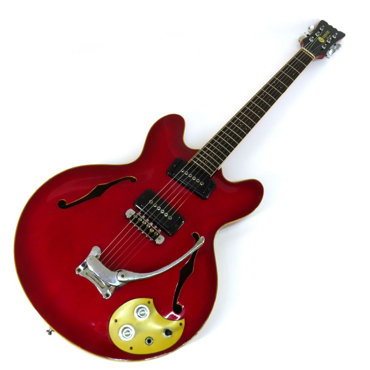 092s☆Mosrite モズライト Avenger チェリー セミアコ セミアコースティックギター エレキギター ※中古拍卖