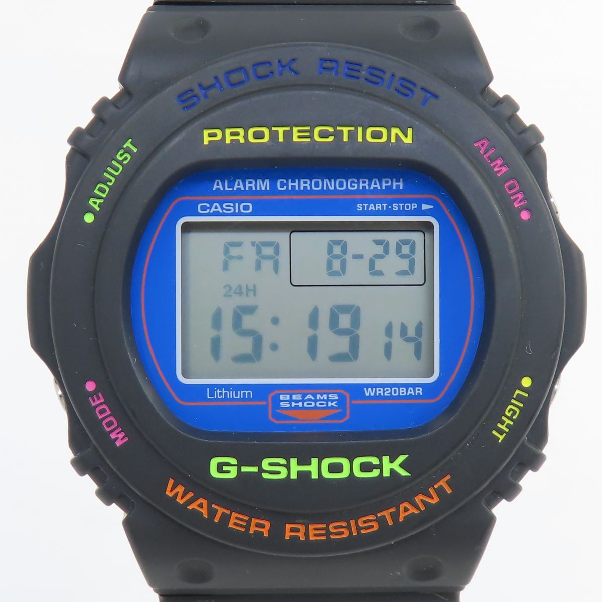 160s CASIO カシオ G-SHOCK BEAM別注 35周年 記念モデル DW-5750E-1JR クオーツ 腕時計 ※中古拍卖