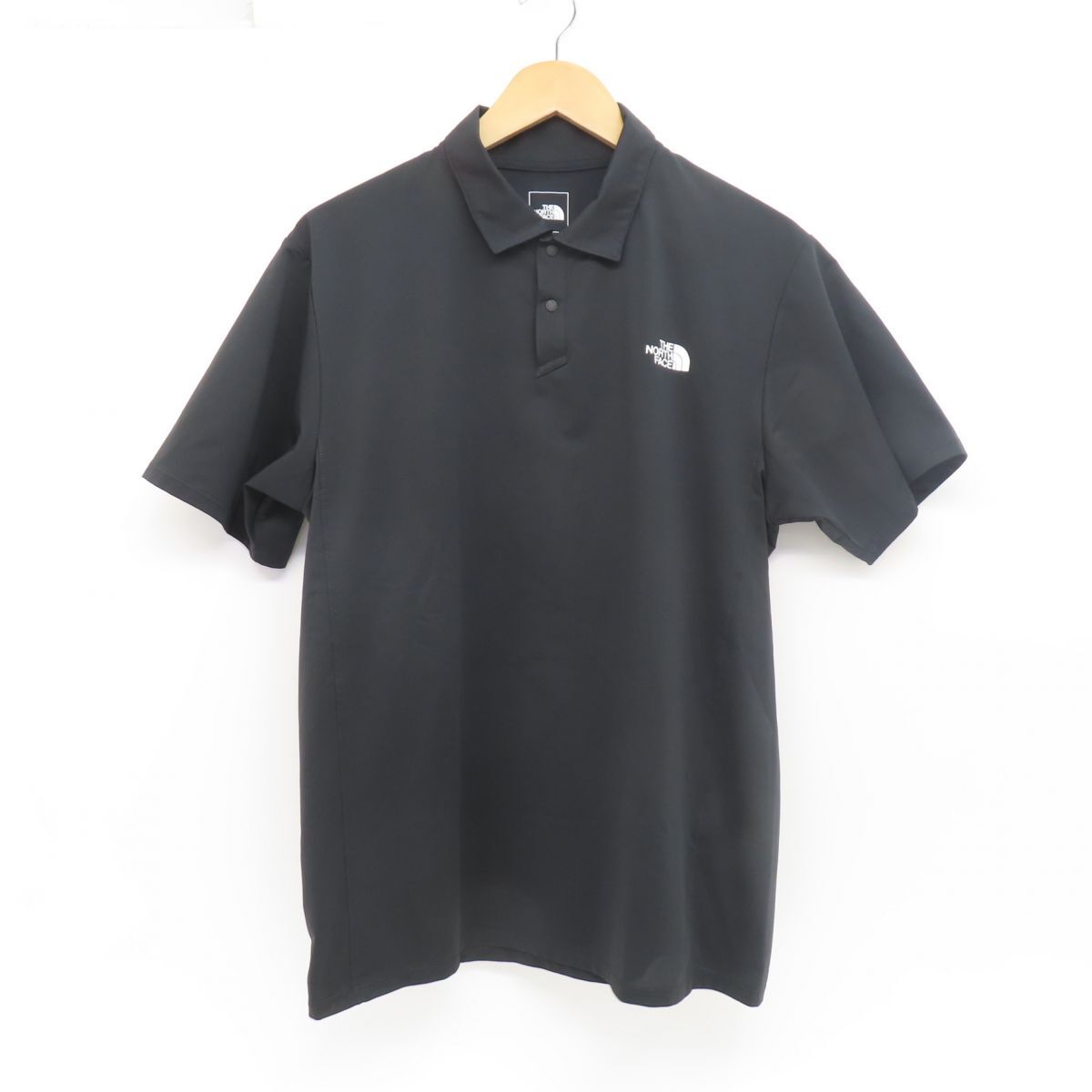 132s THE NORTH FACE ノースフェイス ショートスリーブテックポロ XLサイズ NT22598 ブラック ※中古拍卖