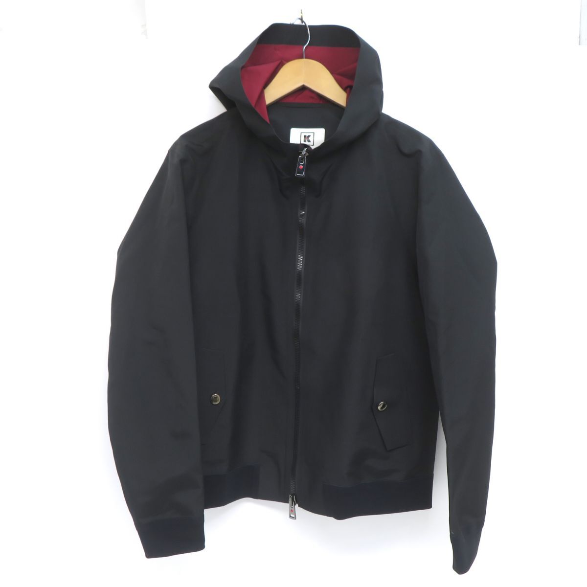130s KIRED キーレッド ナイロン フード付 ジャケット サイズ52 ブラック ※中古拍卖