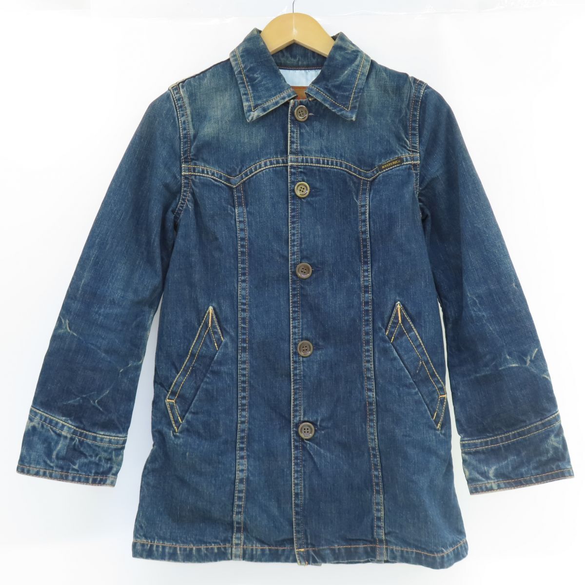 130 HYSTERIC GLAMOUR ヒステリックグラマー デニム カバーオール 2AB-5910 フリーサイズ レディース ※中古拍卖