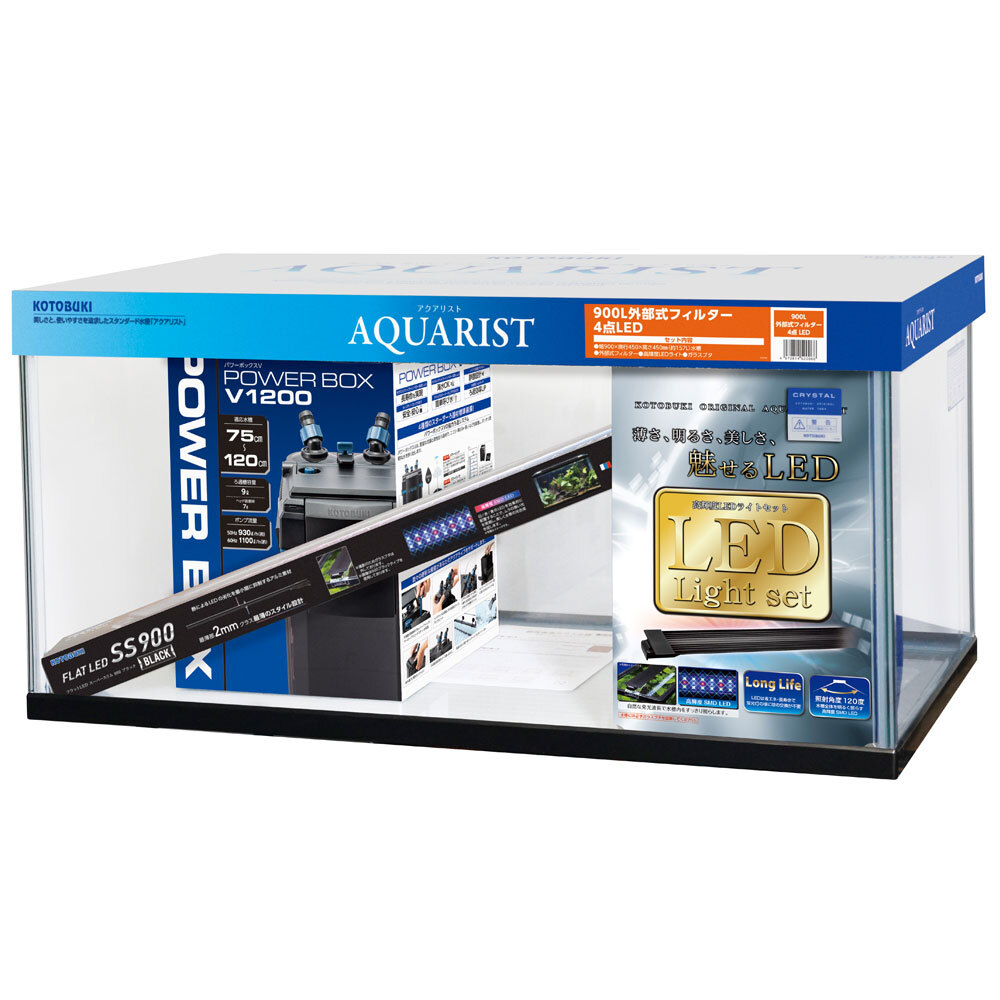 送料無料 コトブキ 90cmガラス水槽 熱帯魚飼育7点セット 外部フィルター仕様拍卖