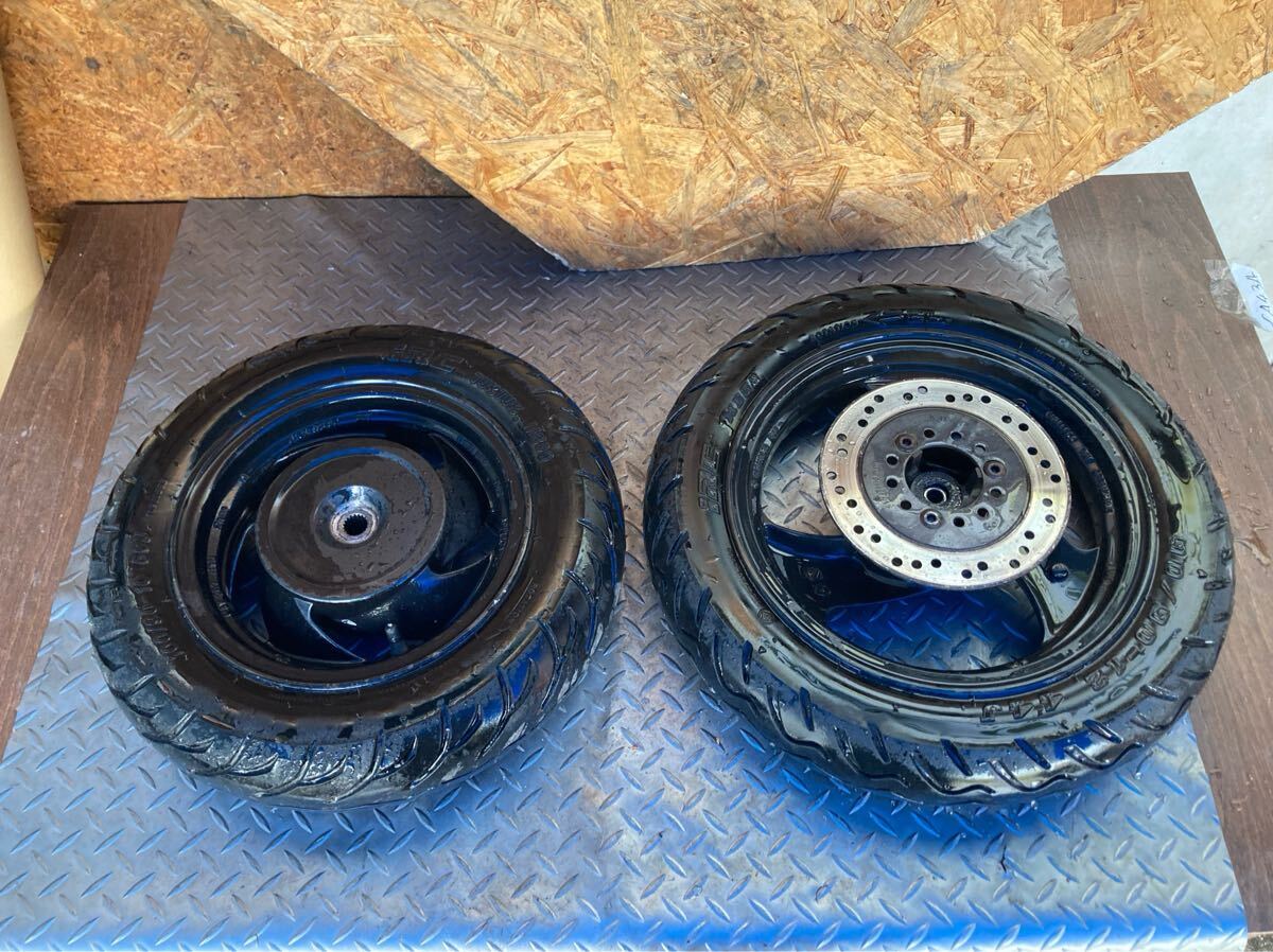 60884■ ホンダ スペーシー100 JF13 (120番台〜) ホイール フロント リア ホイールセット拍卖