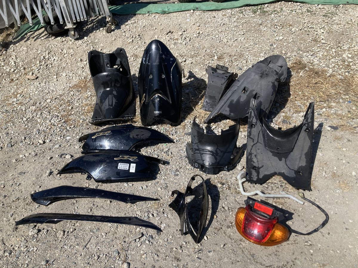 61074■ ヤマハ JOGC ジョグC SA16J (046番台〜) 純正 外装 フロント カウル リア サイド ボード テール ライト カバー モール セット拍卖